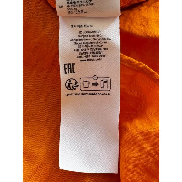 Sandro Rambla Twist V-Neck Puff Sleeve Maxi Dress Orange‎ Size 40 Large - Picture 12 of 12